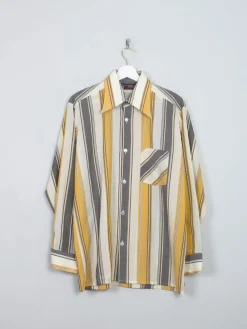 Men's Vintage Striped Shirt L