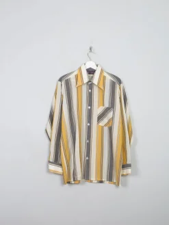 Men's Vintage Striped Shirt L
