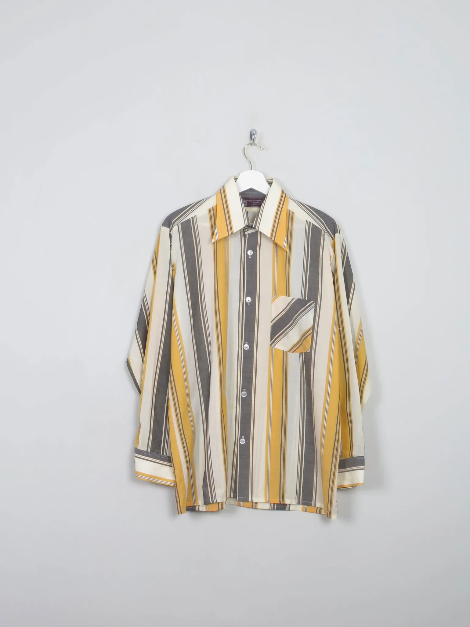 Men's Vintage Striped Shirt L