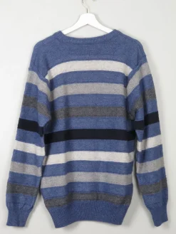 Men's Vintage Striped Wool Jumper M