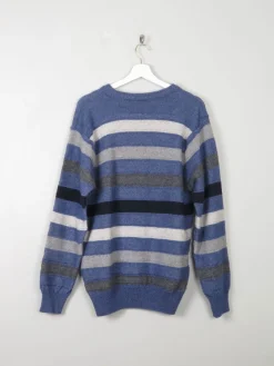 Men's Vintage Striped Wool Jumper M