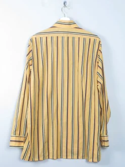 Men's Vintage Striped Yellow Shirt XL