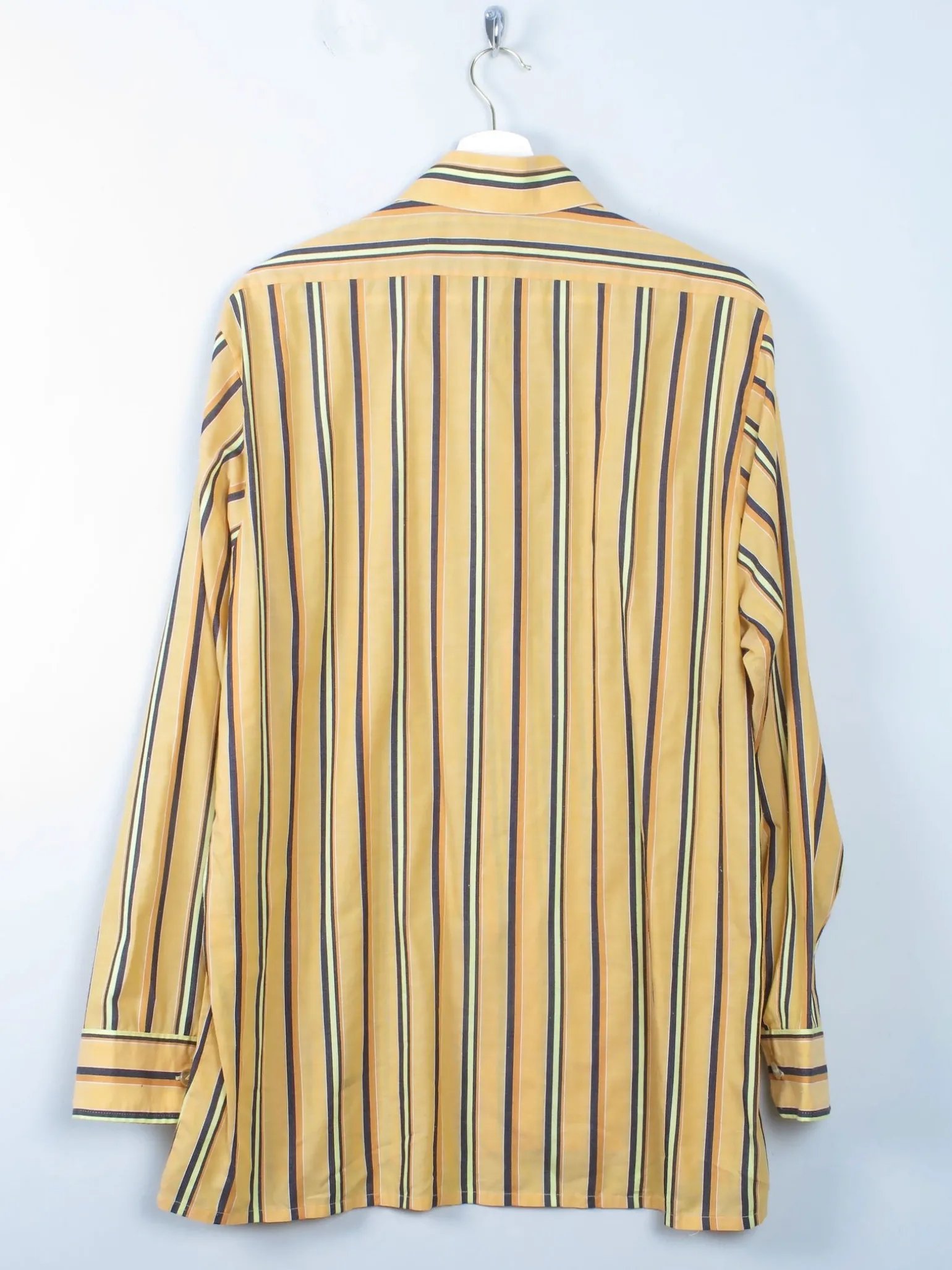 Men's Vintage Striped Yellow Shirt XL