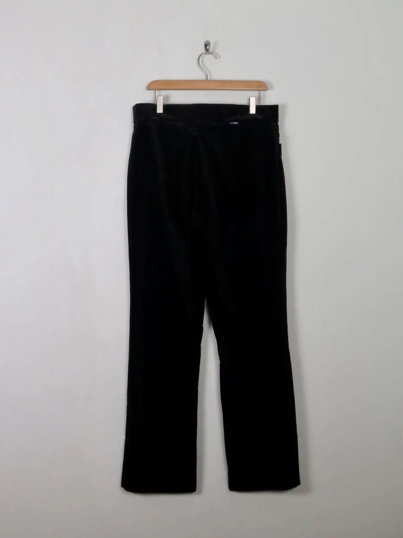 Men's Vintage Style Black Velvet Trousers 32"W 32" L