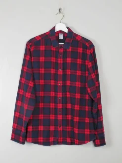 Men's Vintage Style Check Flannel  Shirt M