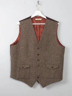 Mens Vintage Style Donegal Tweed Waistcoat XL 44/46