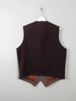Mens Vintage Style Donegal Tweed Waistcoat XL 44/46