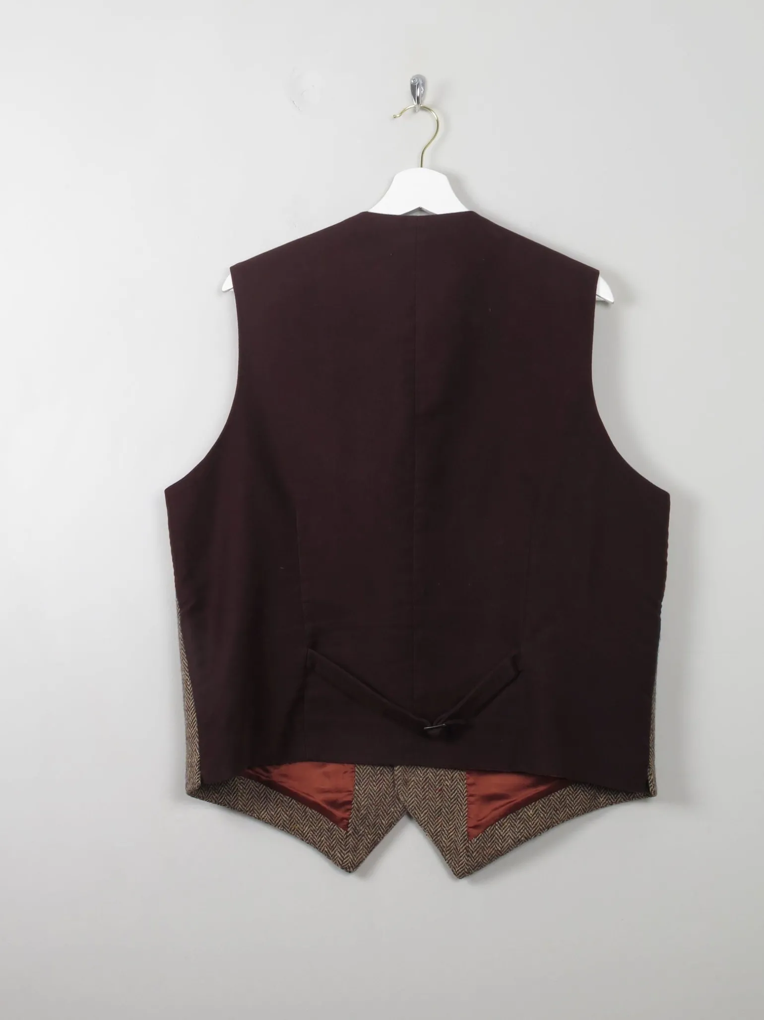 Mens Vintage Style Donegal Tweed Waistcoat XL 44/46