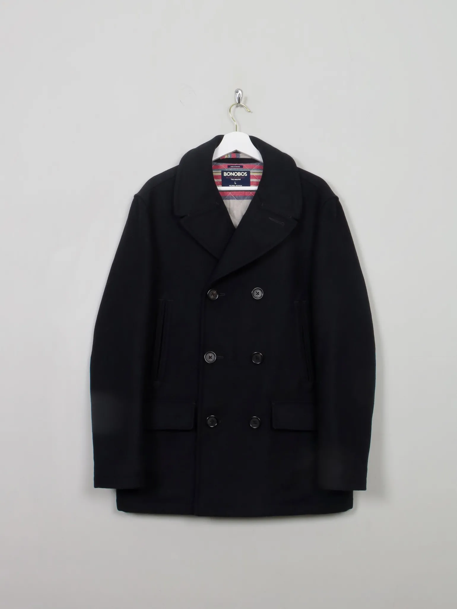 Men's Vintage Style Navy Bonobos Peacoat L