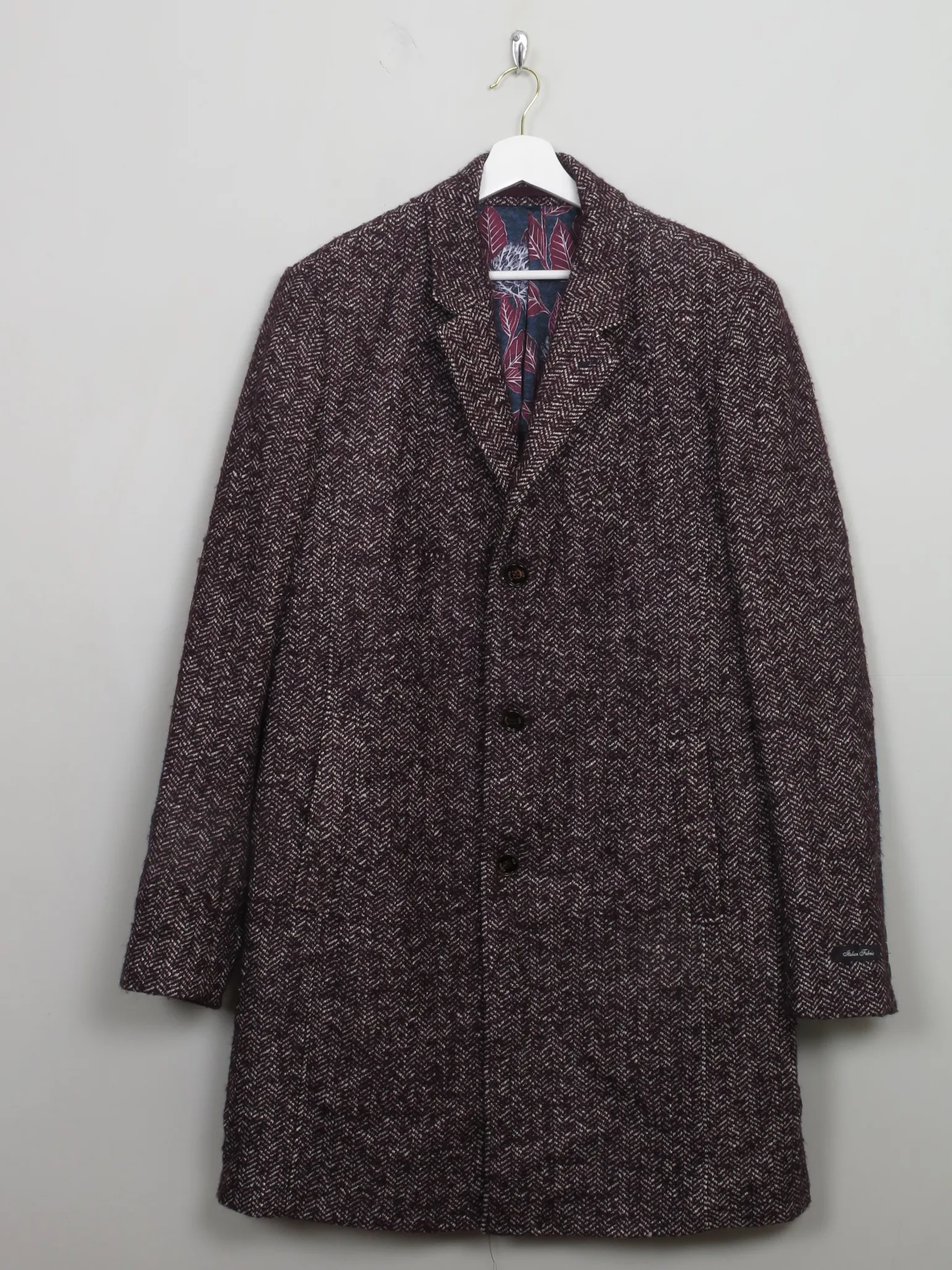 Men's Vintage Style Ted Baker Mohair Herringbone Coat XL/XXL/6