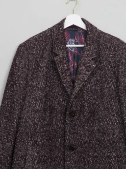 Men's Vintage Style Ted Baker Mohair Herringbone Coat XL/XXL/6