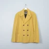 Men's Vintage Style Yellow Short Coat XL