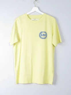 Men's Vintage Style Yellow Lee T-shirt S New