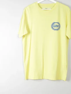 Men's Vintage Style Yellow Lee T-shirt S New