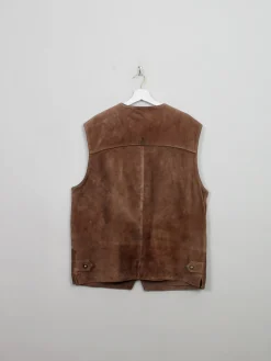 Men's Vintage Suede Austrian Waistcoat XL