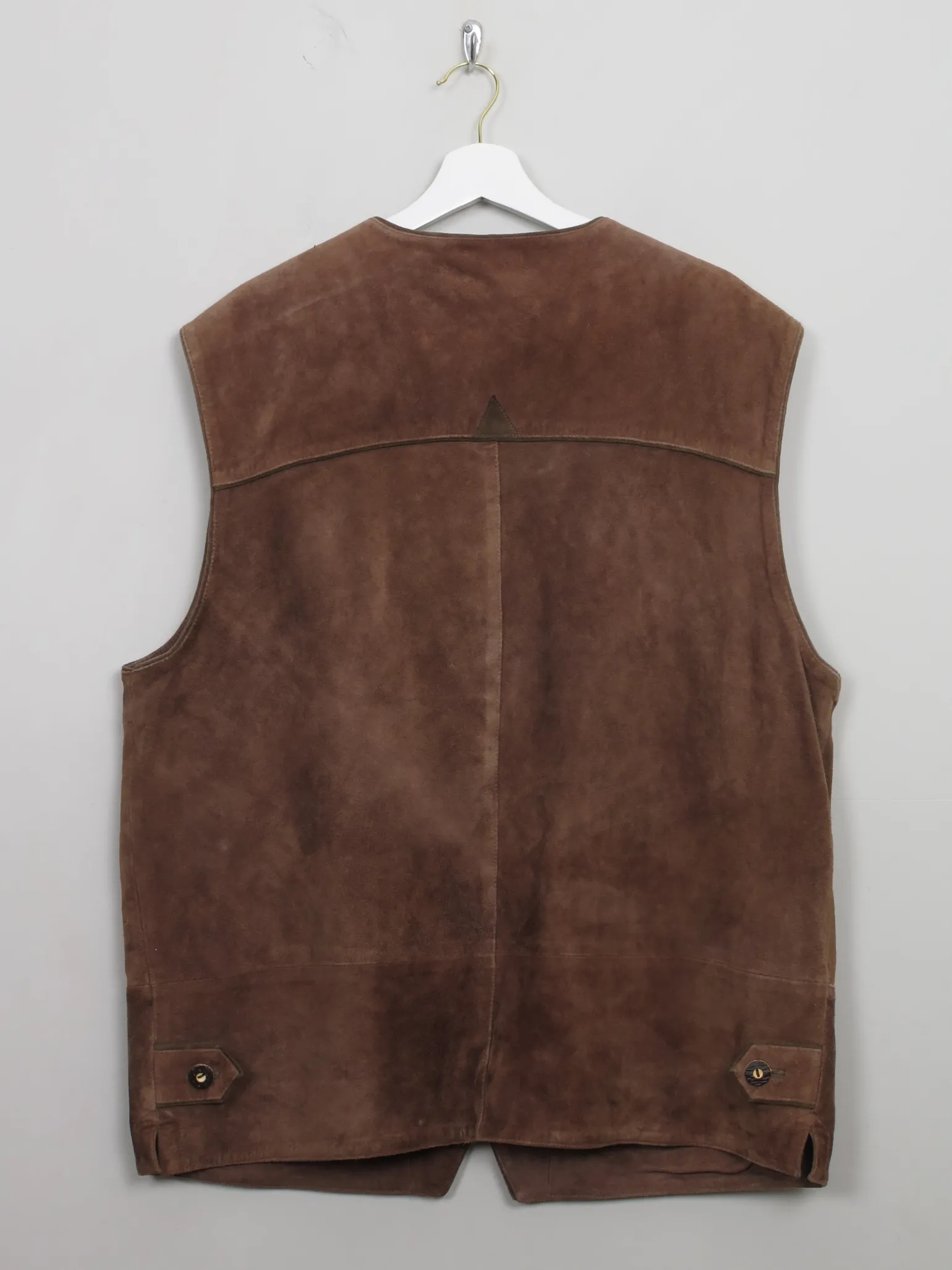 Men's Vintage Suede Austrian Waistcoat XL