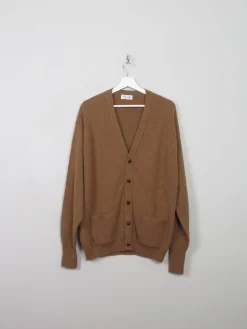 Men's Vintage Tan Coloured Cardigan M