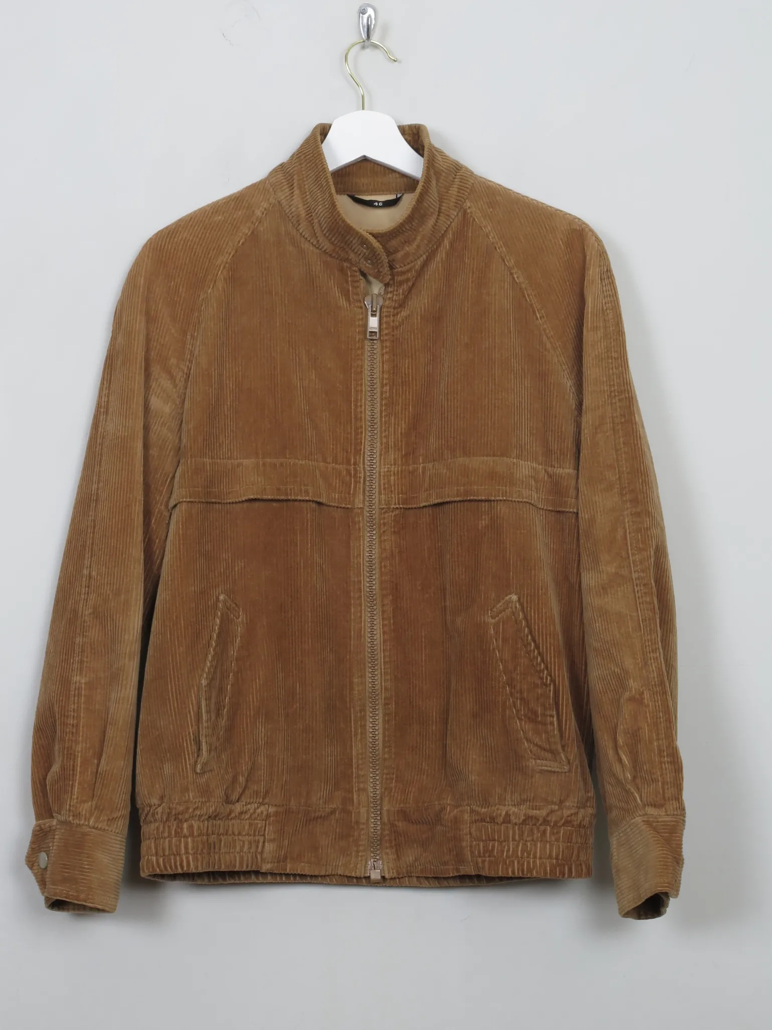 Men's Vintage Tan Cord Bomber Jacket XS/S