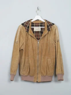 Men's Vintage Tan Cord Bomber Jacket XS