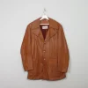 Men's Vintage Tan Leather Jacket L