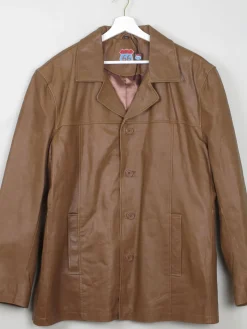Men's Vintage Tan Leather Route 66 Jacket Unworn XXL