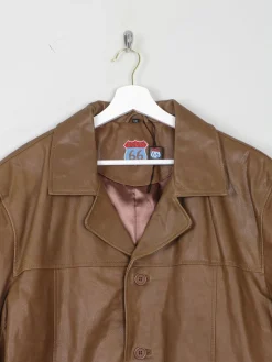 Men's Vintage Tan Leather Route 66 Jacket Unworn XXL