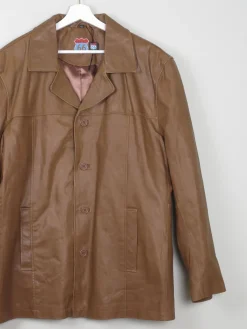 Men's Vintage Tan Leather Route 66 Jacket Unworn XXL