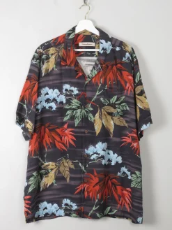 Men's Vintage Tommy Bahamas Silk Hawaiian Shirt XL