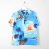 Men's Vintage Turquoise Hawaiian Shirt S/M
