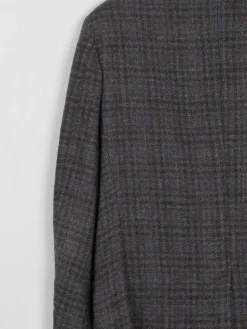 Men's Vintage Tweed Jacket Charcoal 1960's Check 38/40 [Short Sleeves]