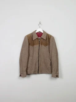 Men's Vintage Tweed 70s Zip Jacket M