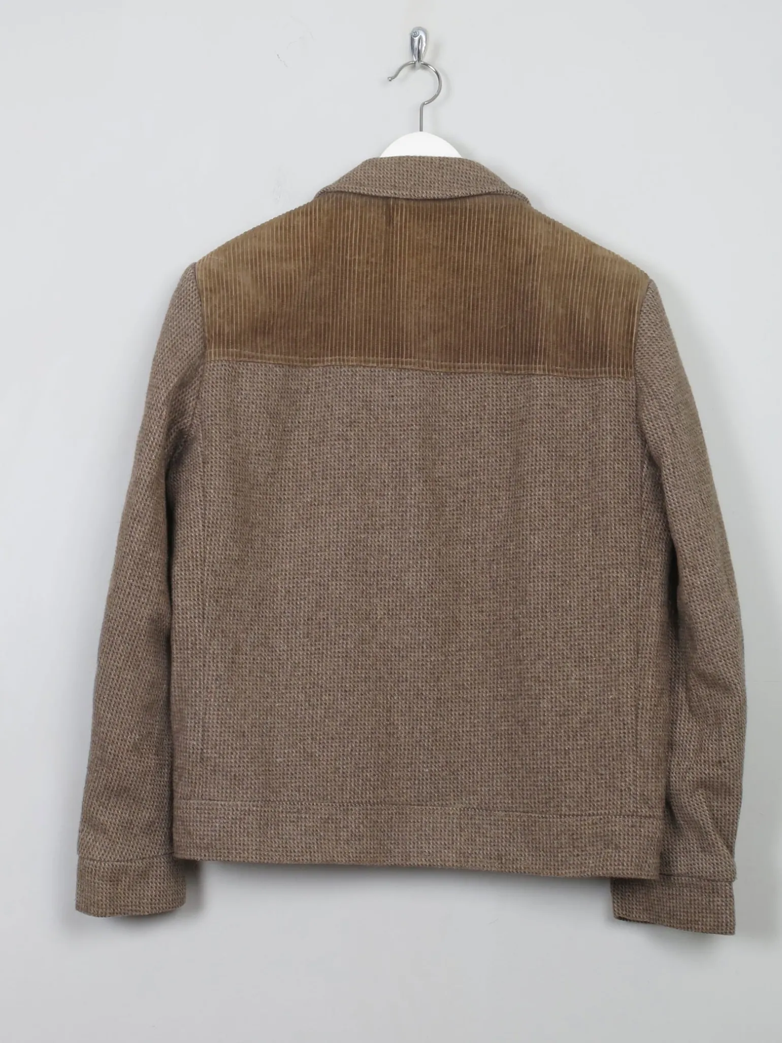 Men's Vintage Tweed 70s Zip Jacket M