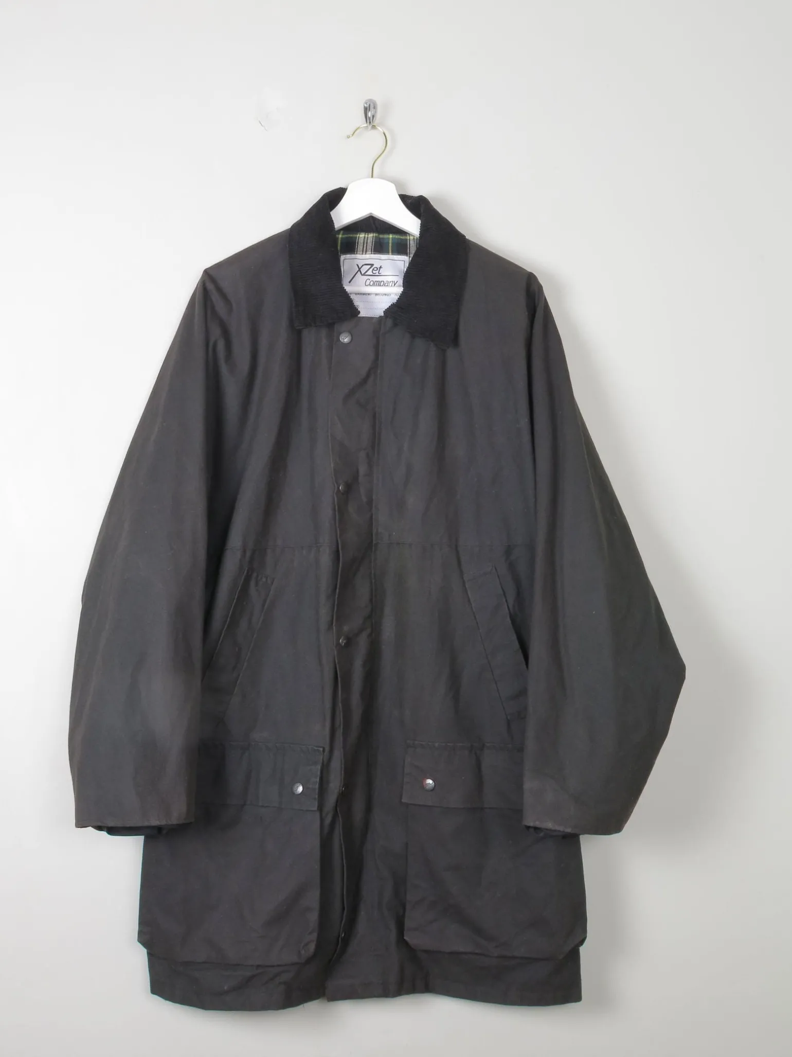 Men's Vintage Wax Jacket Black  XL