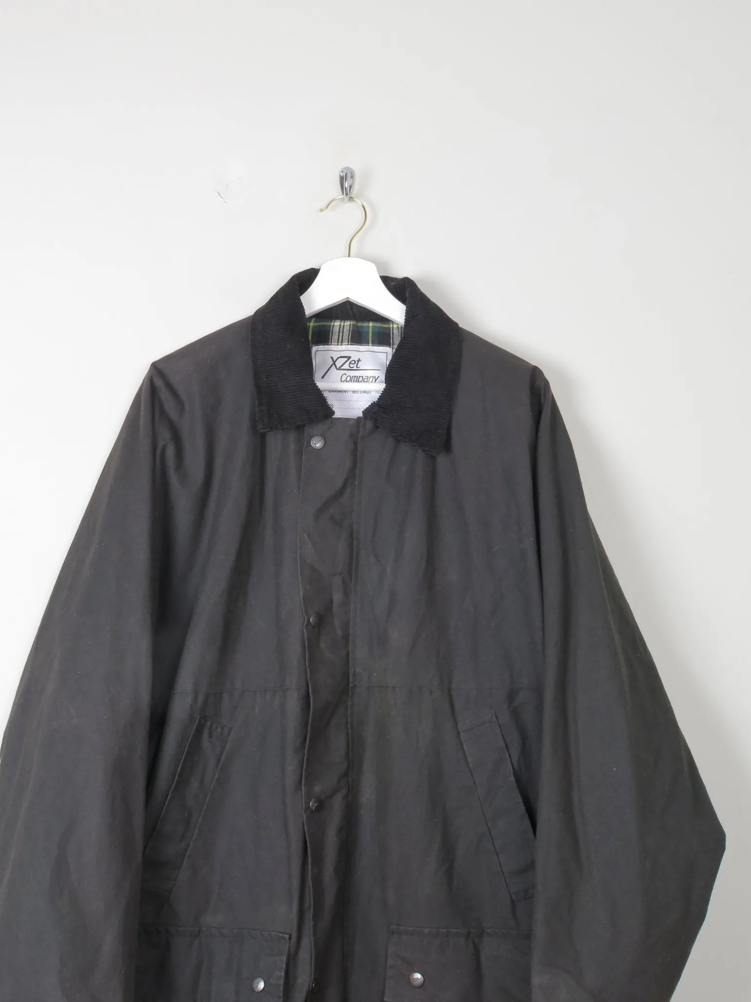 Men's Vintage Wax Jacket Black  XL