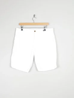 Men's Vintage White Cotton Tommy Hilfiger Shorts 34"W