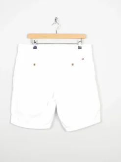 Men's Vintage White Cotton Tommy Hilfiger Shorts 34