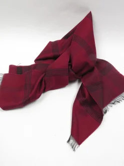 Men's Vintage Wine & Black Scarf