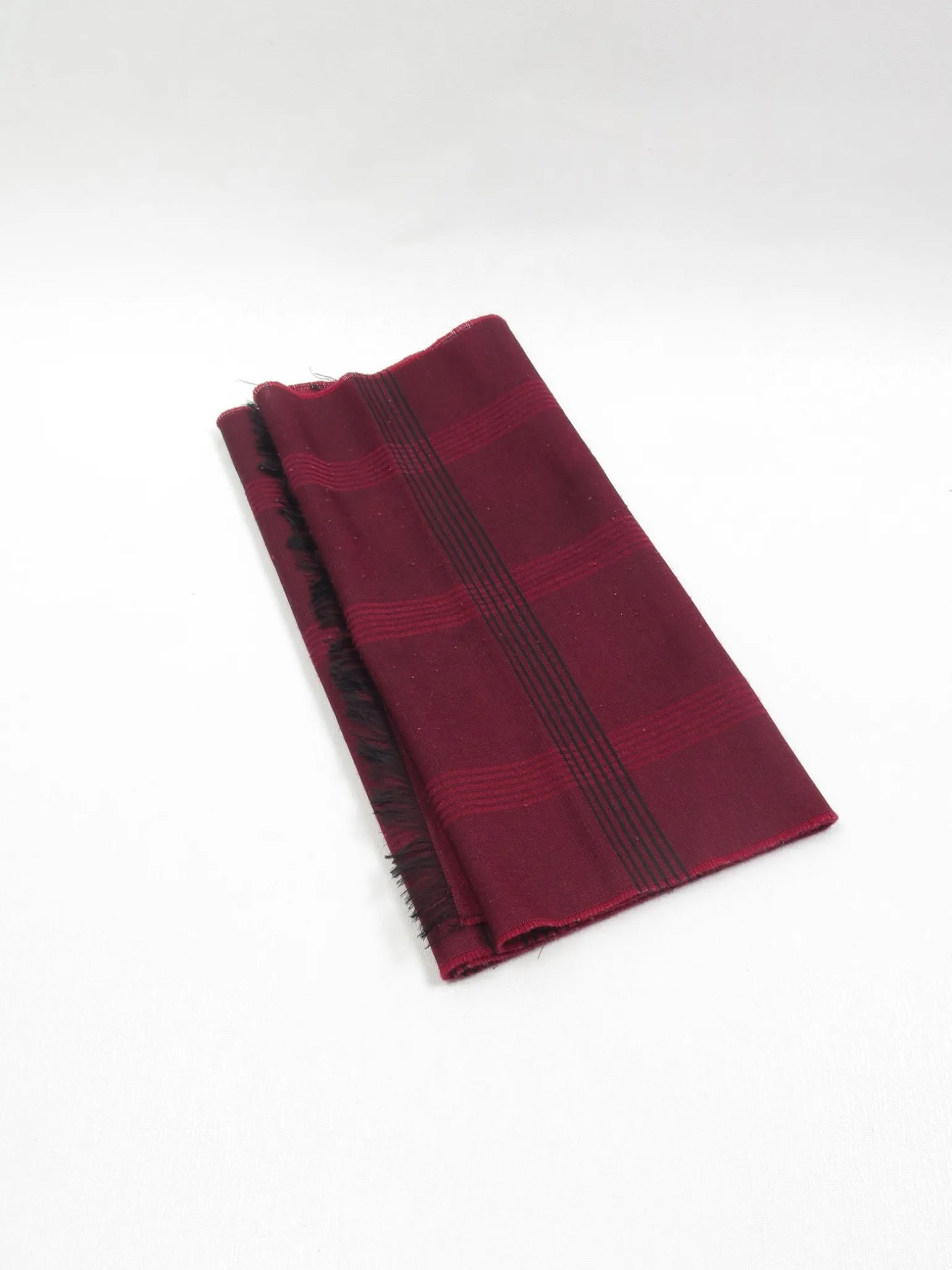 Men's Vintage Wine & Black Scarf