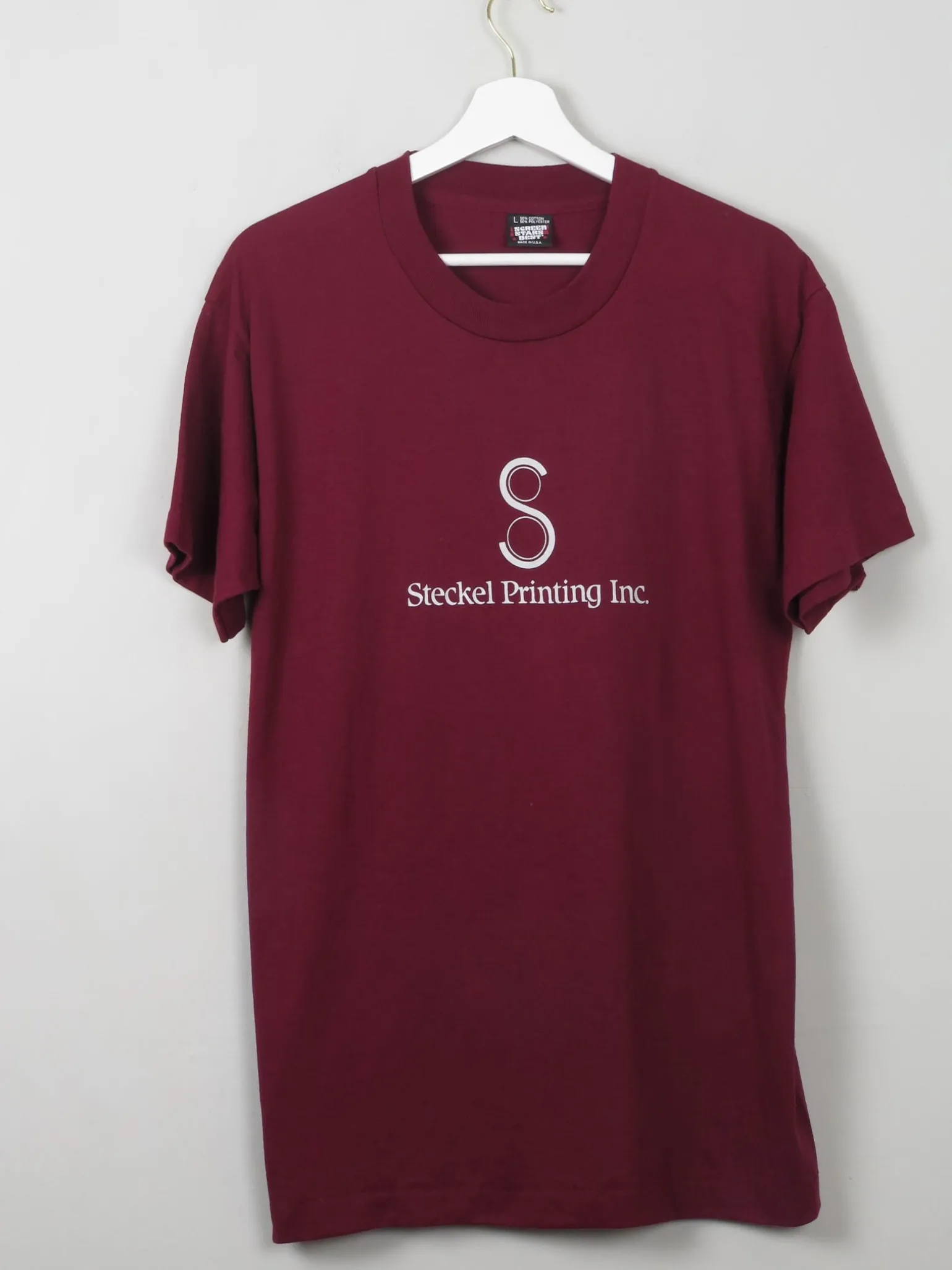 Men's Vintage Wine T- Shirt L