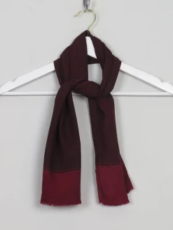 Men's Vintage Wine Wool Scarf