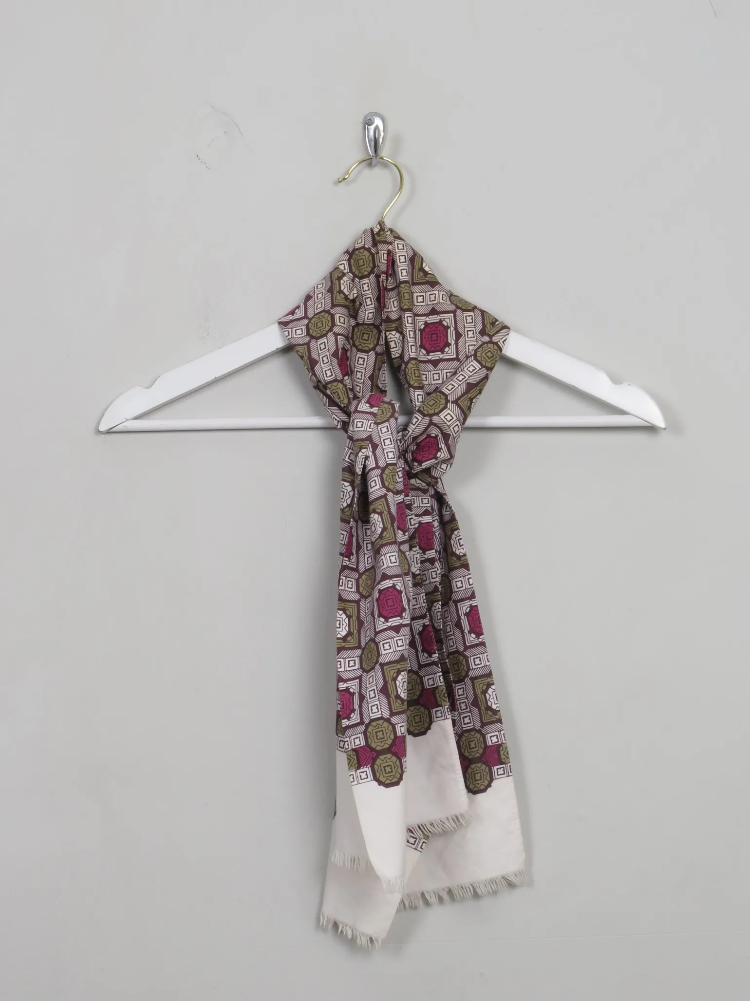 Men's Vintage Wool & Silk Cravat Style Scarf
