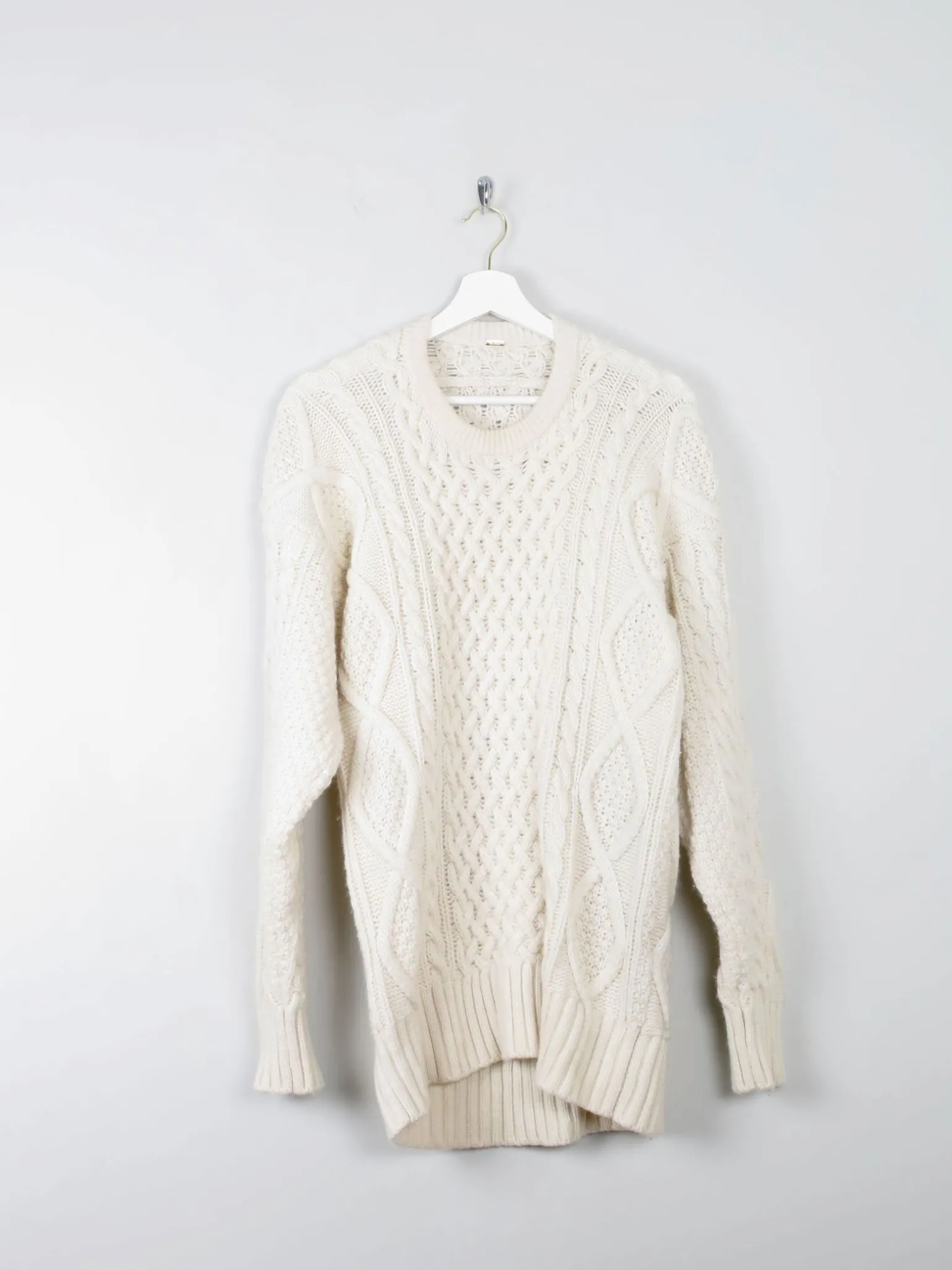 Men's Vintage Wool Aran Jumper L