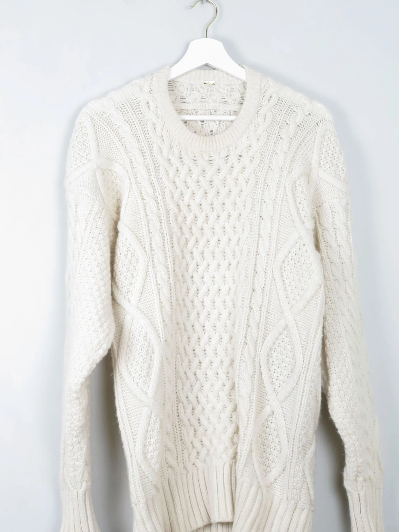 Men's Vintage Wool Aran Jumper L