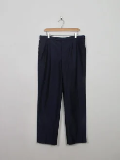 Men's Vintage Wool Blue Trousers 34/31