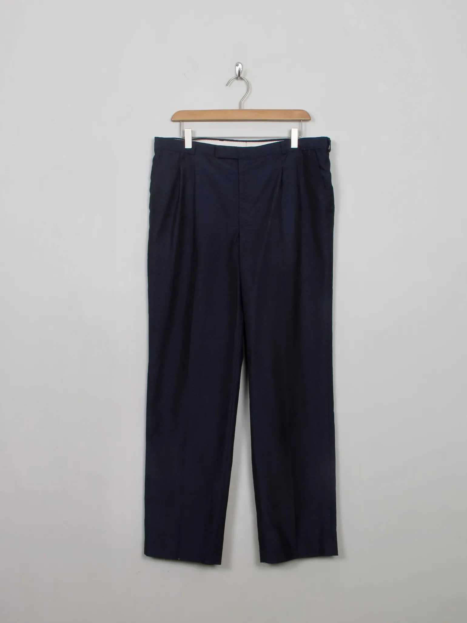 Men's Vintage Wool Blue Trousers 34/31