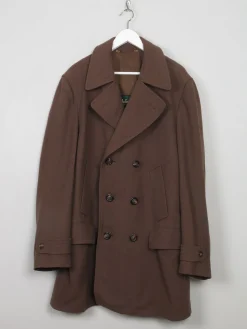 Men's Vintage Wool Brown Short Coat XL/46