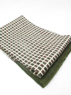 Men's Vintage Wool Green Printed Scarf