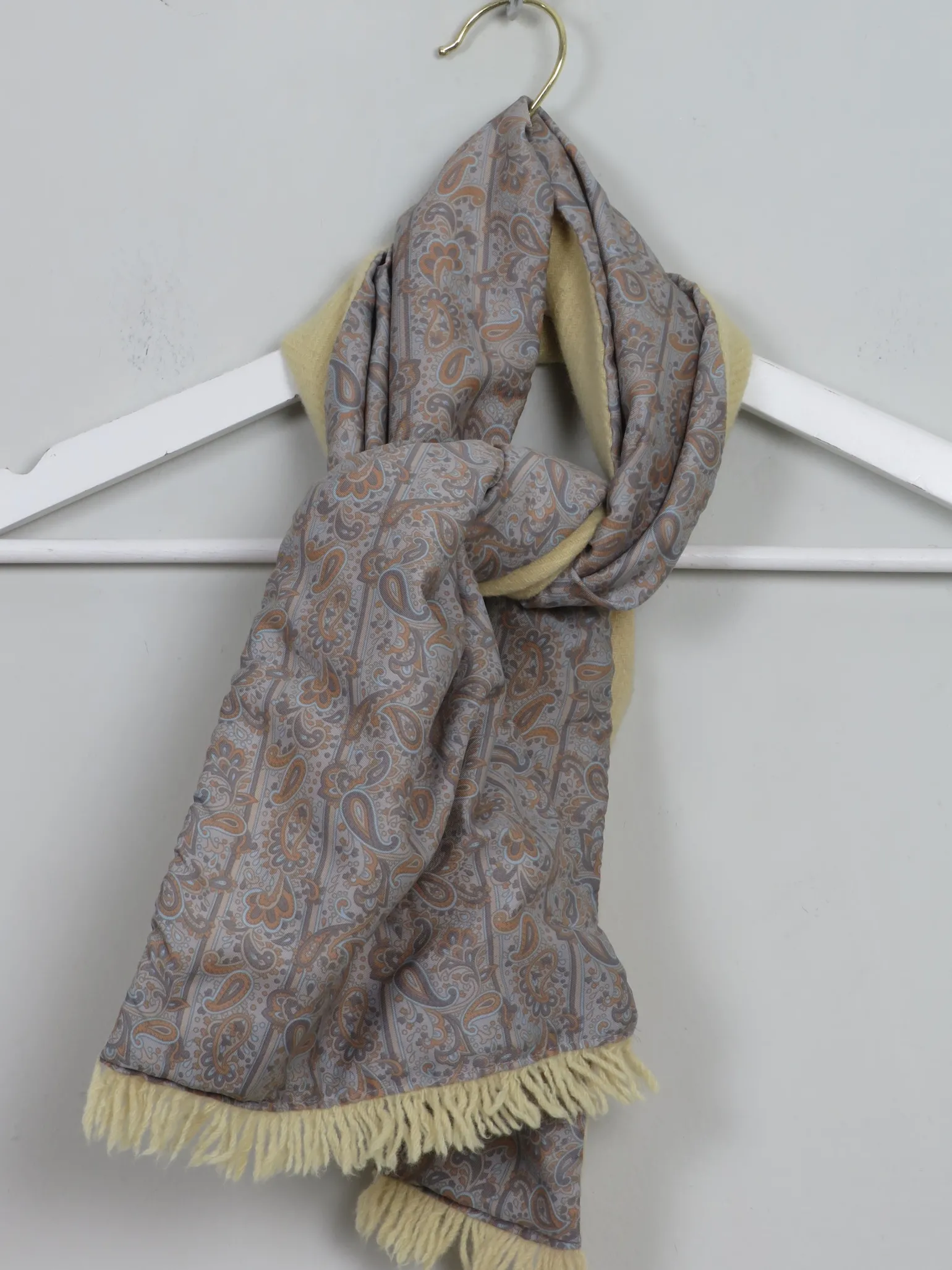 Men's Vintage Wool Paisley Scarf