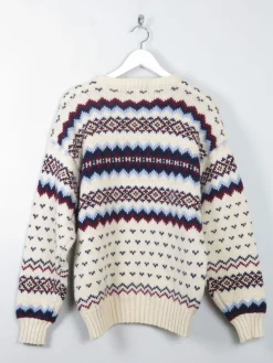 Men's Vintage Wool Pattered Jumper M
