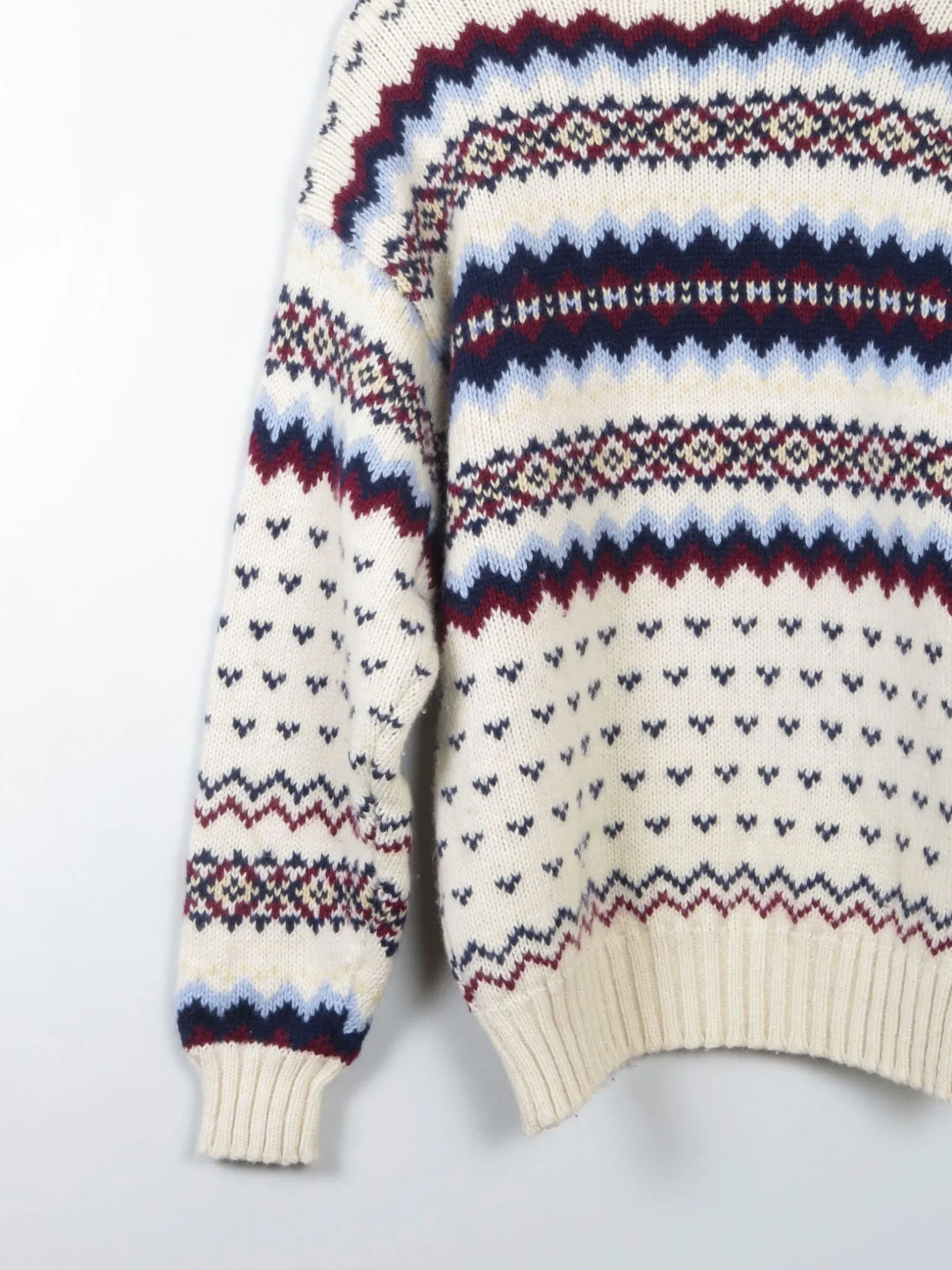 Men's Vintage Wool Pattered Jumper M